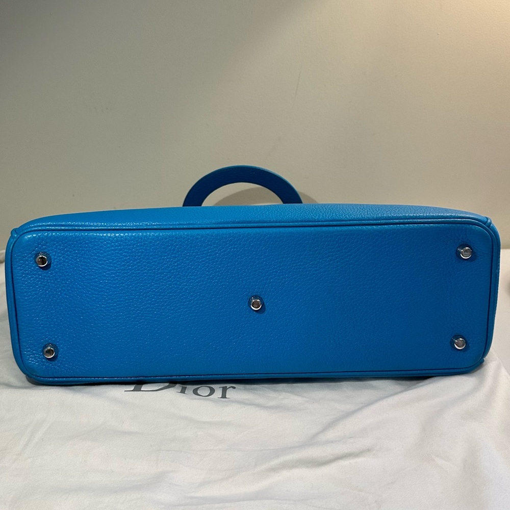 Christian Dior Diorissimo Tote Large Blue Leather - Picture 7 of 16
